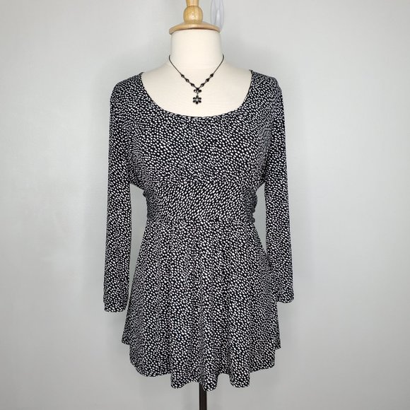 Oh Baby by Motherhood Irregular Polka Dot Tie Back Maternity Top Size L - Picture 1 of 14